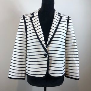 Ann Taylor Black & Cream Blazer 12P NWT